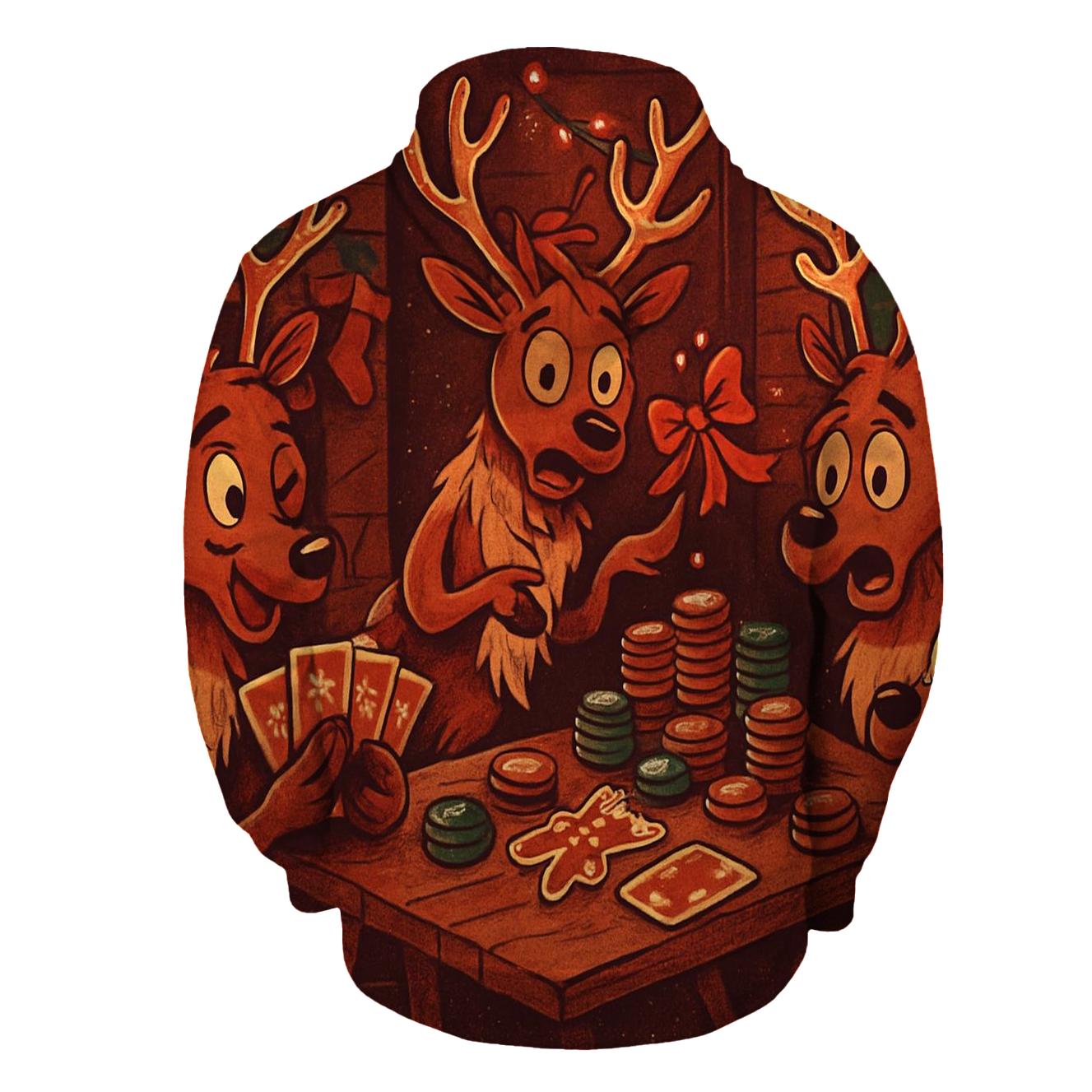Reindeer Card Game Cabin Chaos hoodies fashion