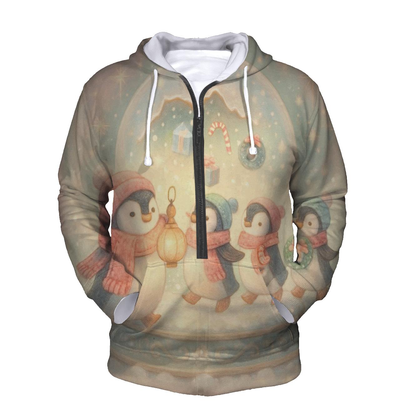 Snow Globe Penguin Parade Carousel hoodie styles