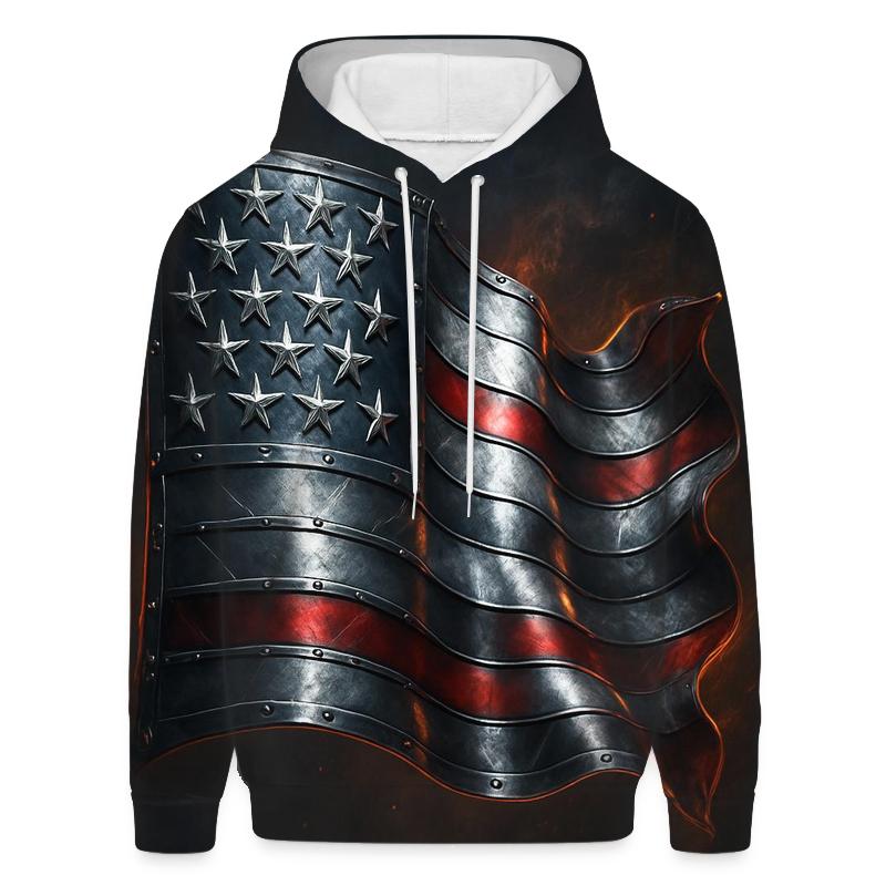 Midnight Forge Flag printed hoodies