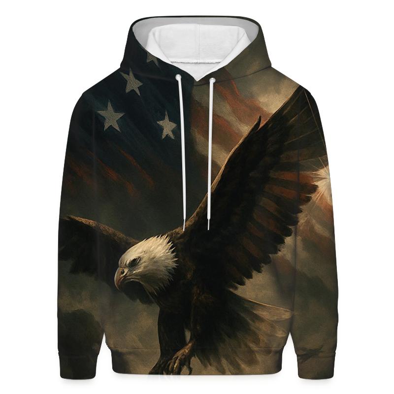 Liberty Wing Through Smoke And Stripes zip-up hoodies