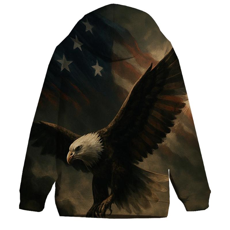 Liberty Wing Through Smoke And Stripes zip-up hoodies