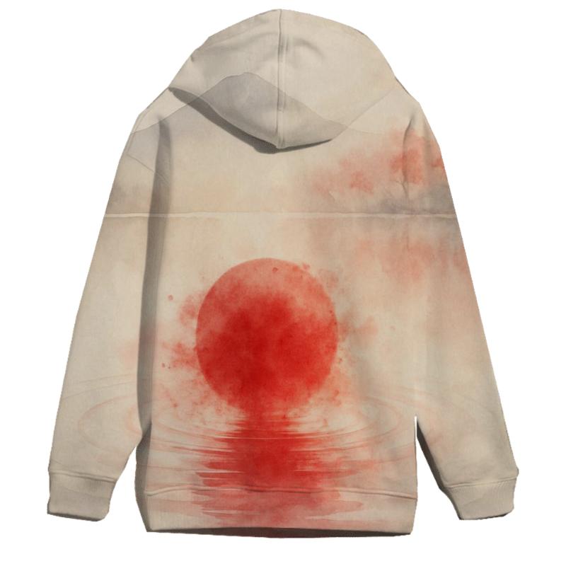 Rising Sun Watercolor Of Japan hoodies fashion