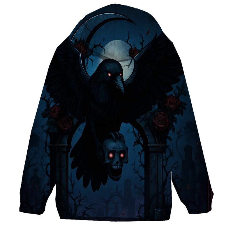 Raven Reliquary Over The Thorned Moon Gate designer hoodies