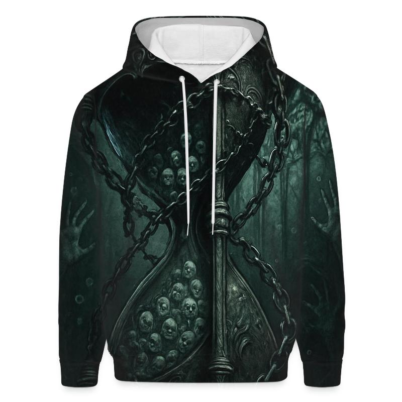 The Hourglass Of Chained Souls In The Drowned Cathedral embroidered hoodies