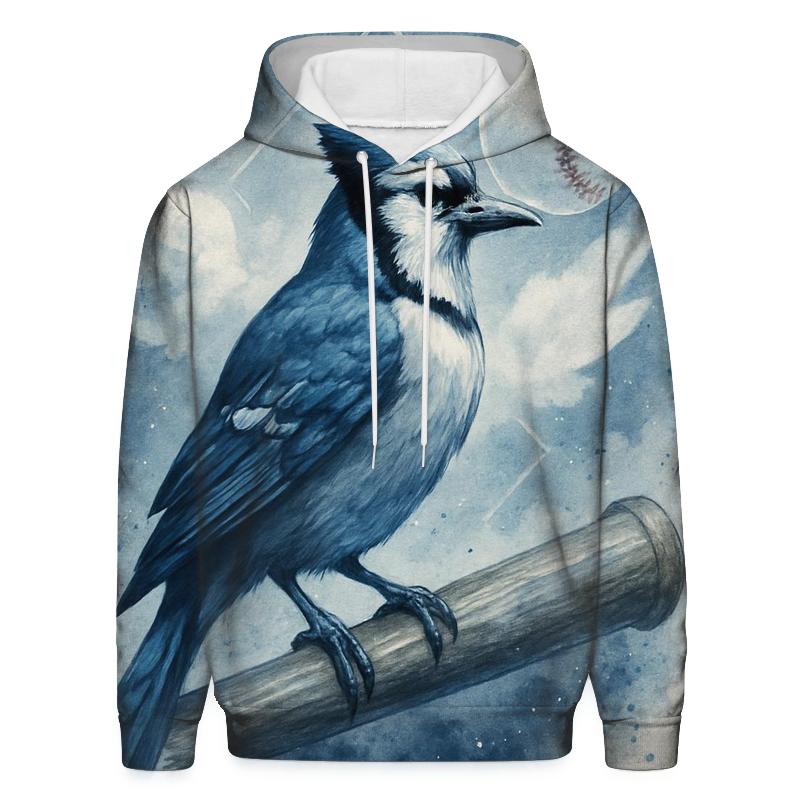 Midnight Perch Bat Blue Jays Sentinel printed hoodies