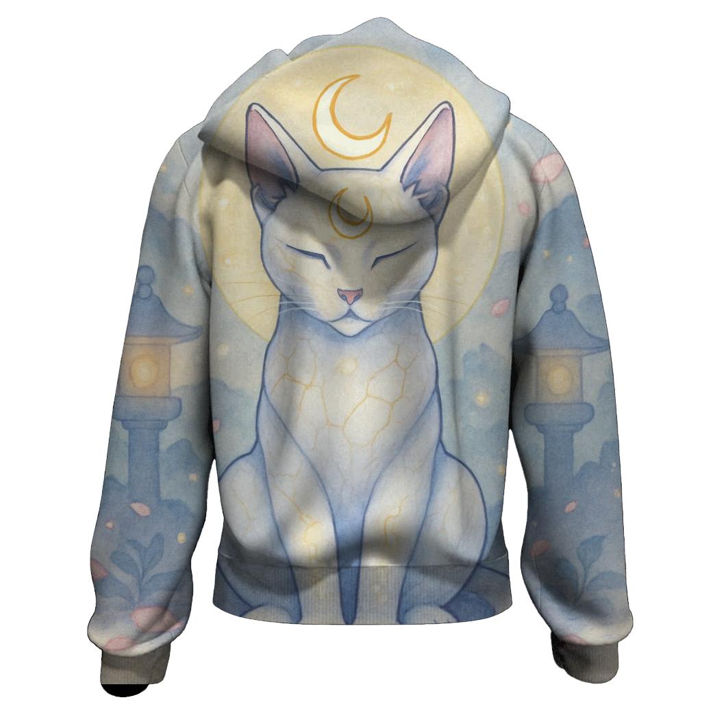 Porcelain Moon Shrine Cat hoodie styles