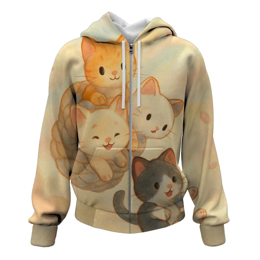 Sunrise Cloud Basket Purr Parade hoodie styles