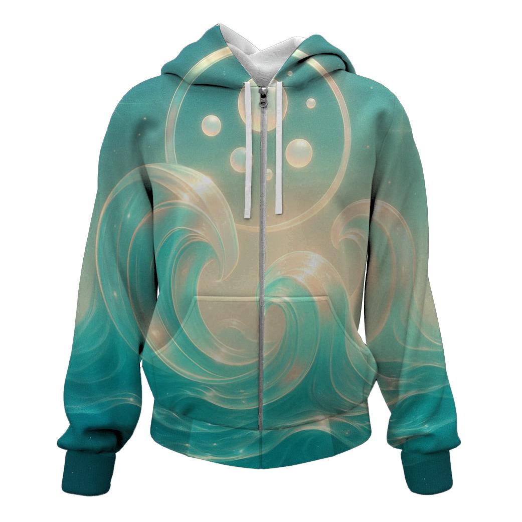 Prismatic Tide Cathedral printed hoodies