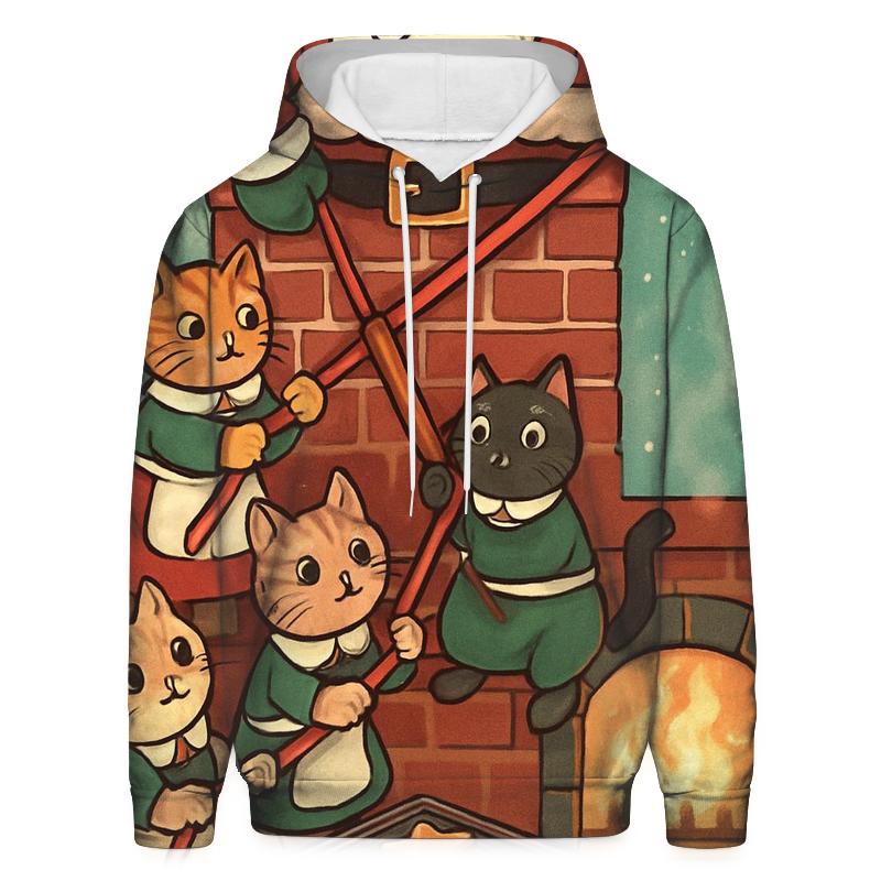 Santa Stuck Chimney Bakery Rescue premium hoodies
