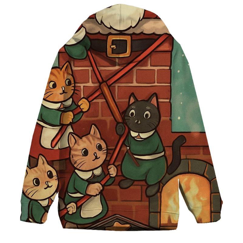 Santa Stuck Chimney Bakery Rescue premium hoodies