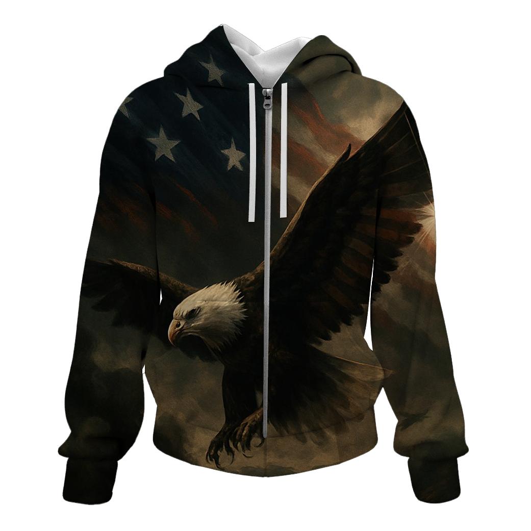 Liberty Wing Through Smoke And Stripes custom hoodies