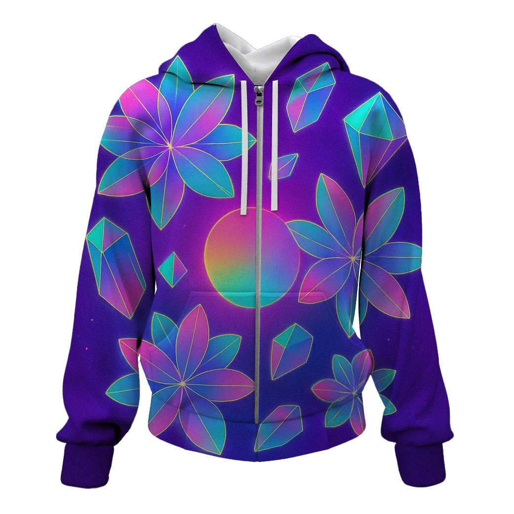Neon Bloom Gravity Garden hoodie styles