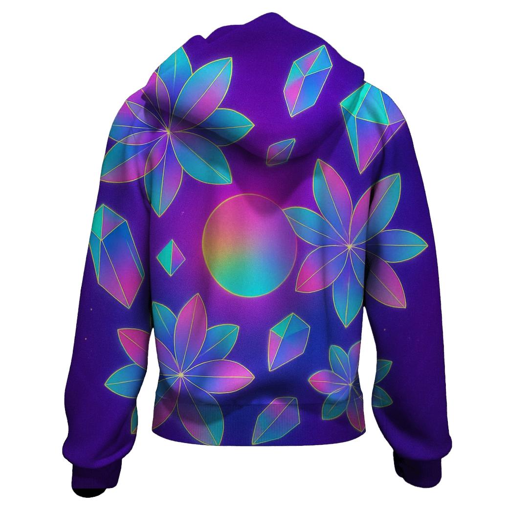 Neon Bloom Gravity Garden hoodie styles