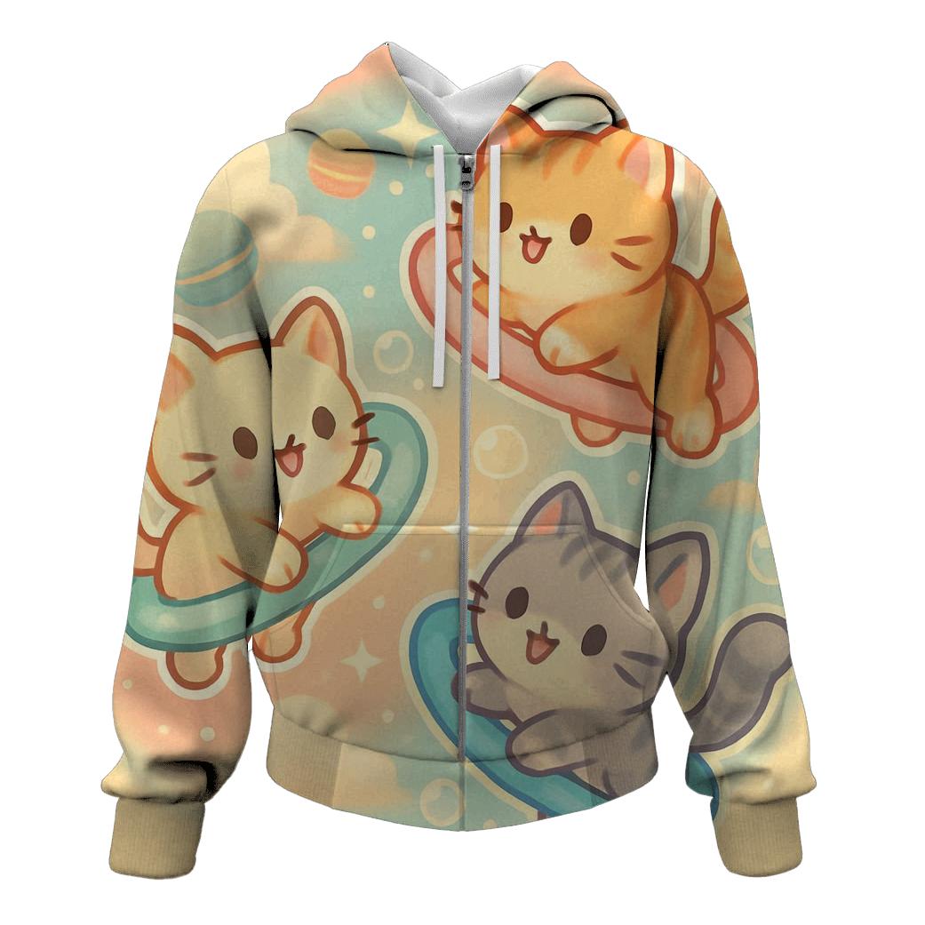 Sugar Cloud Kitten Carousel custom hoodies