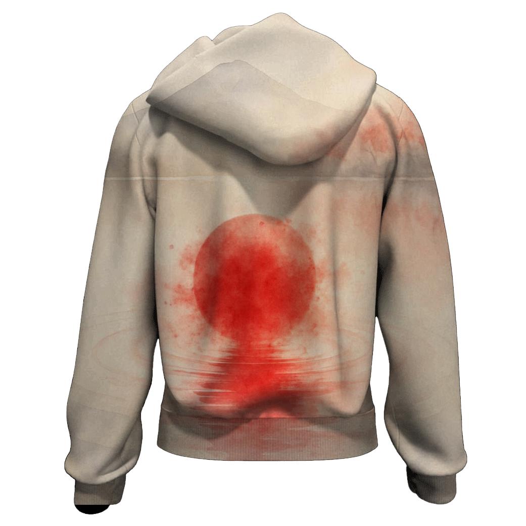 Rising Sun Watercolor Of Japan hoodie designs
