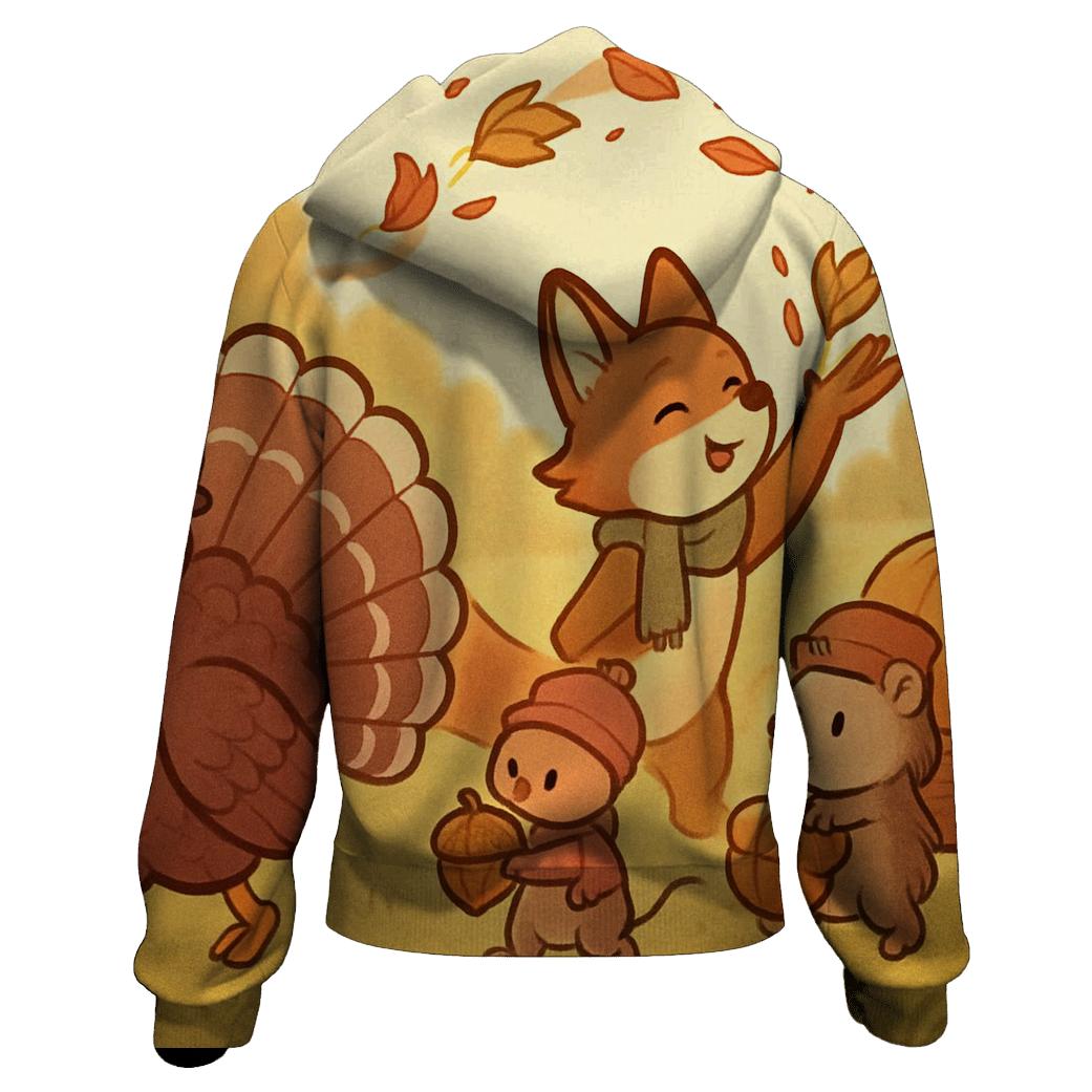 Woodland Harvest Parade At Sunlit Meadow lightweight hoodies