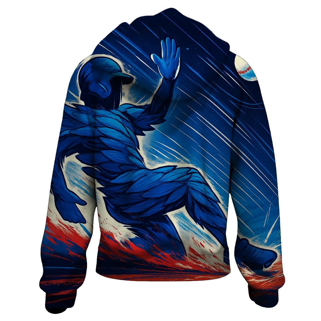 Feather Spiral Slider With Blue Jays Motion zip-up hoodies