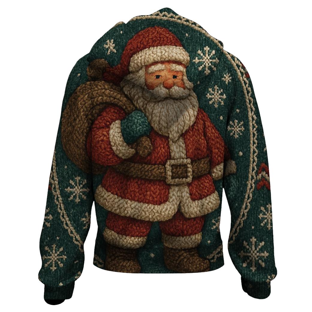 Knitted Blizzard Patch Santa custom hoodies