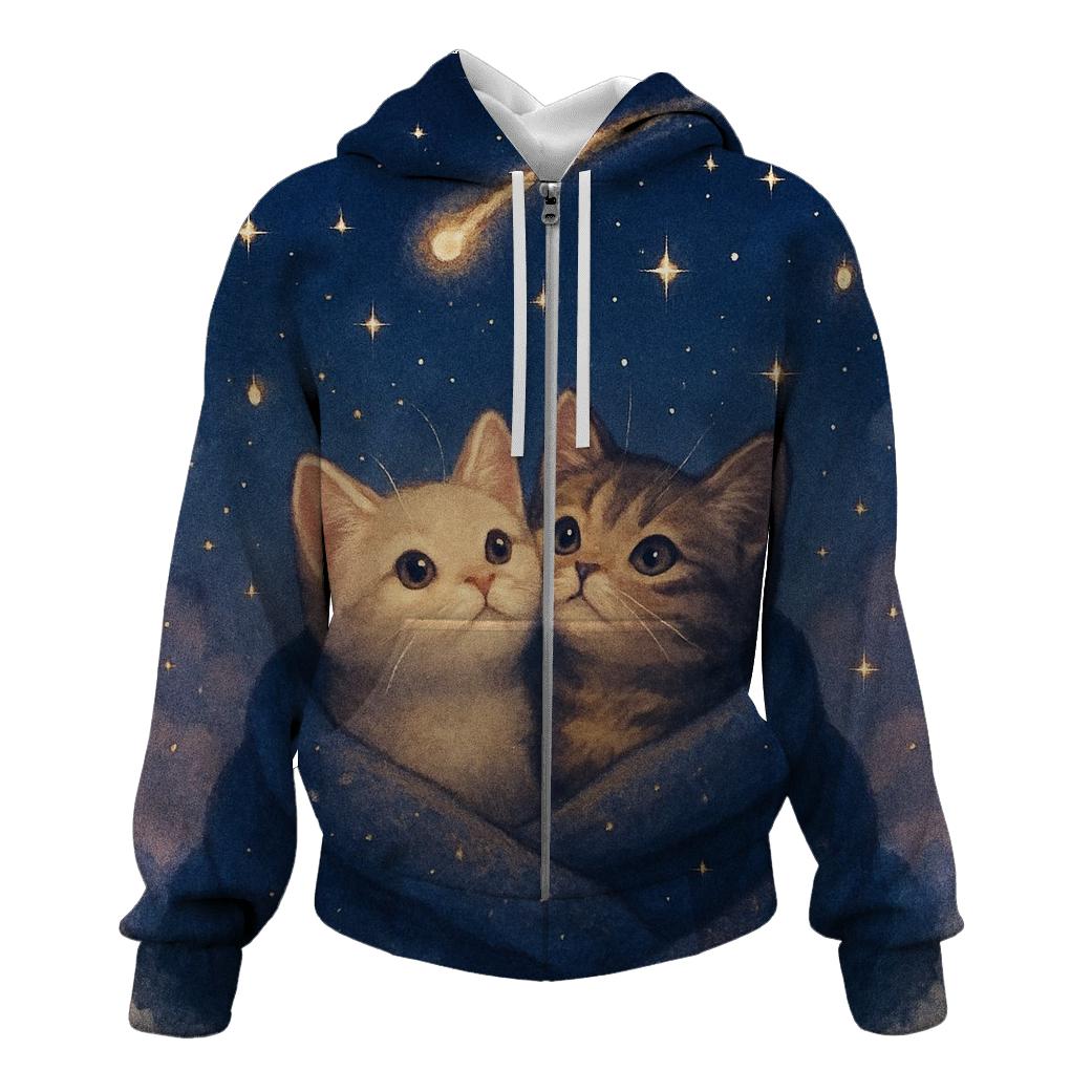 Stargazer Blanket Nest Comet Glow printed hoodies