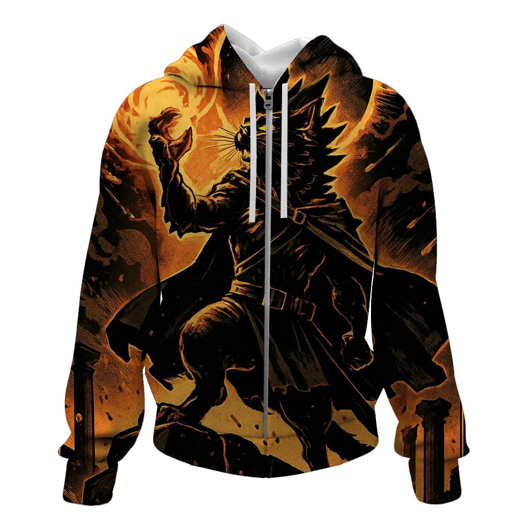 Obsidian Sun Lionheart Cat premium hoodies