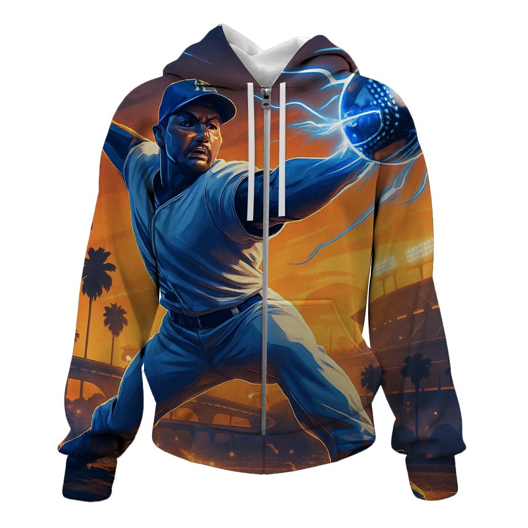 Chrome Fastball Over Sunset Freeway graphic hoodies