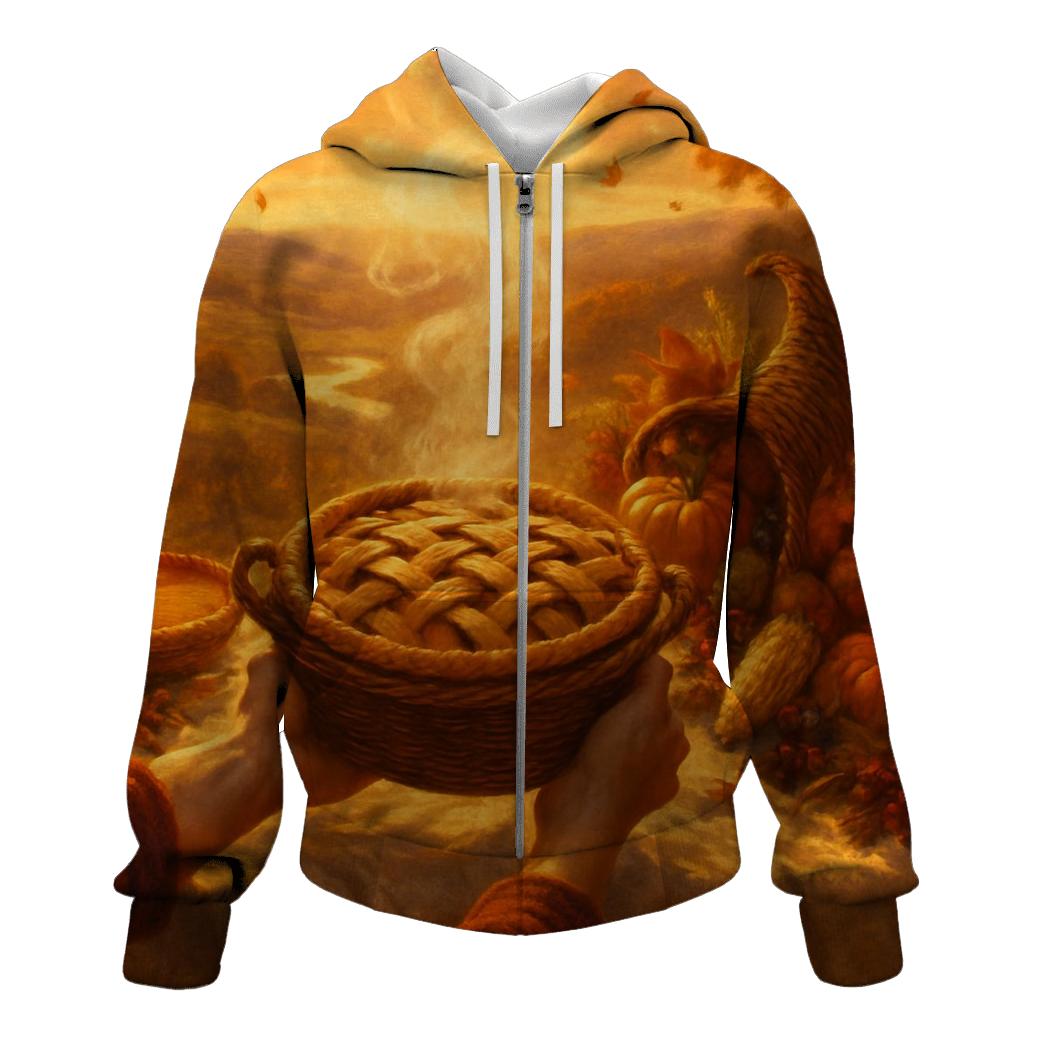 Golden Hour Table On A Hillside Overlook heavyweight hoodies