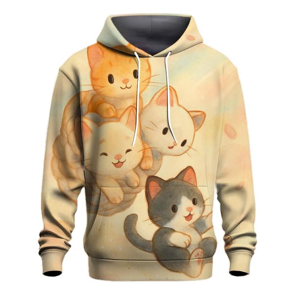 Sunrise Cloud Basket Purr Parade zip-up hoodies