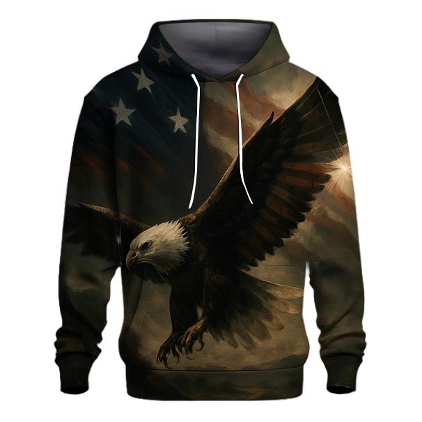 Liberty Wing Through Smoke And Stripes embroidered hoodies
