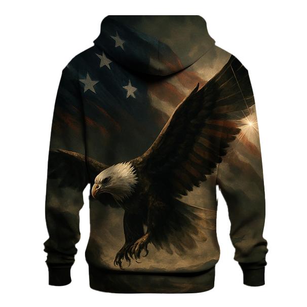 Liberty Wing Through Smoke And Stripes embroidered hoodies