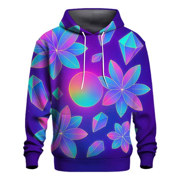 Neon Bloom Gravity Garden zip-up hoodies