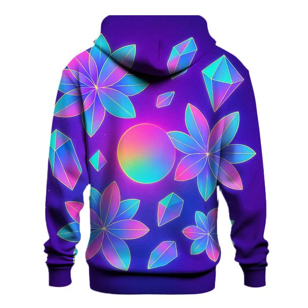 Neon Bloom Gravity Garden zip-up hoodies