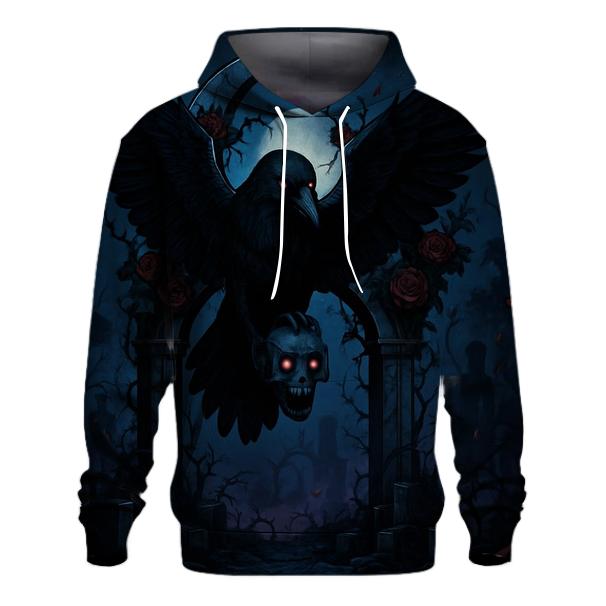 Raven Reliquary Over The Thorned Moon Gate zip-up hoodies