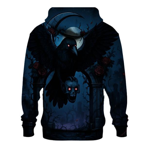 Raven Reliquary Over The Thorned Moon Gate zip-up hoodies