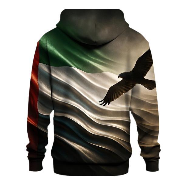 Metal Dunes Banner Of United Arab Emirates embroidered hoodies