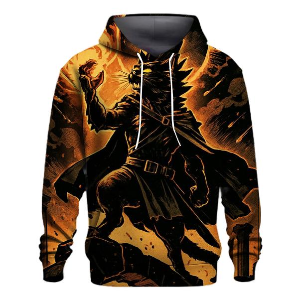 Obsidian Sun Lionheart Cat printed hoodies
