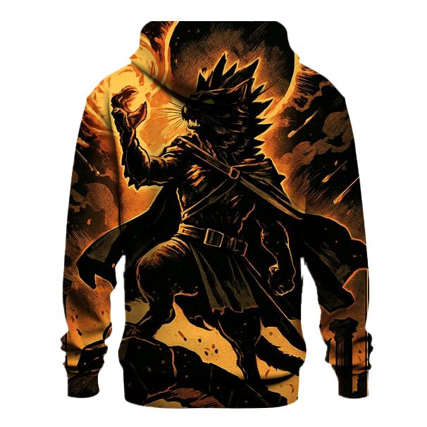 Obsidian Sun Lionheart Cat printed hoodies