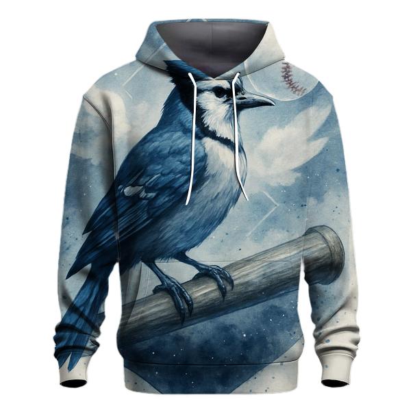 Midnight Perch Bat Blue Jays Sentinel embroidered hoodies