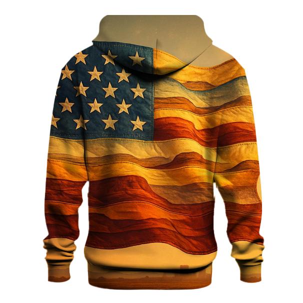 Prairie Skyline Patchwork Flag premium hoodies