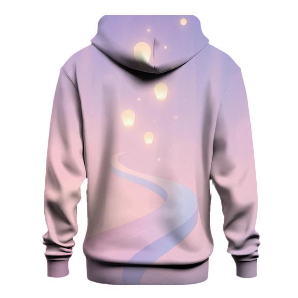 Pastel Aurora Lantern Skyway printed hoodies