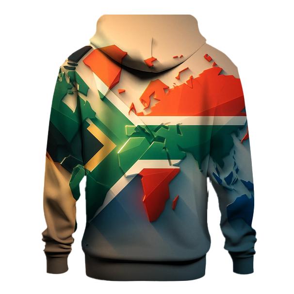 Geometric Unity Flag Of South Africa lightweight hoodies