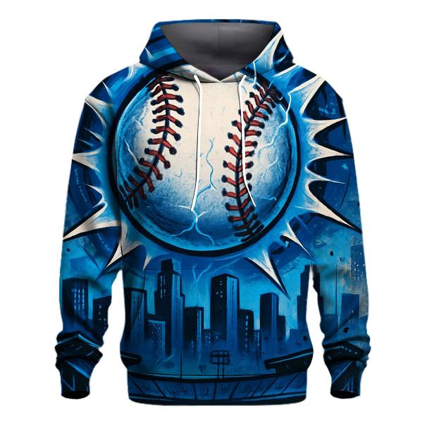 Graffiti Blue Comet Baseball Breakthrough hoodie trends