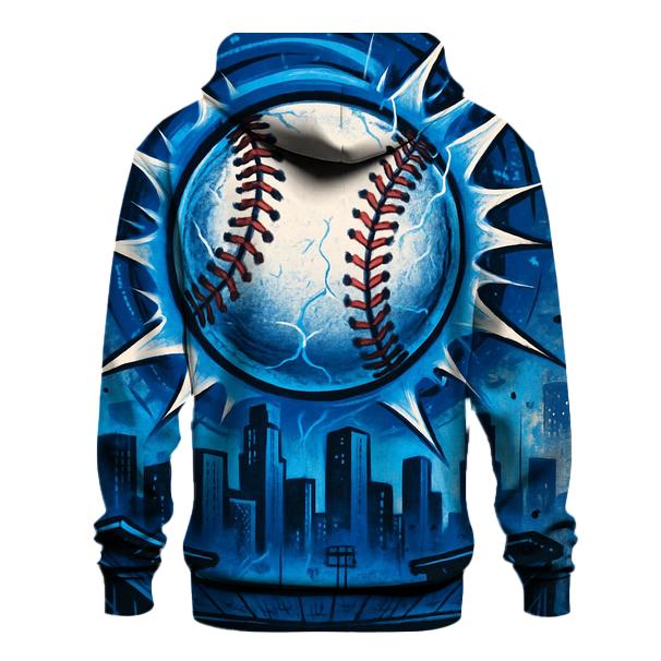 Graffiti Blue Comet Baseball Breakthrough hoodie trends