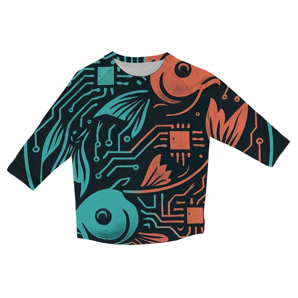 Prismatic Koi Circuit Emblem personalized 3/4 sleeve tees