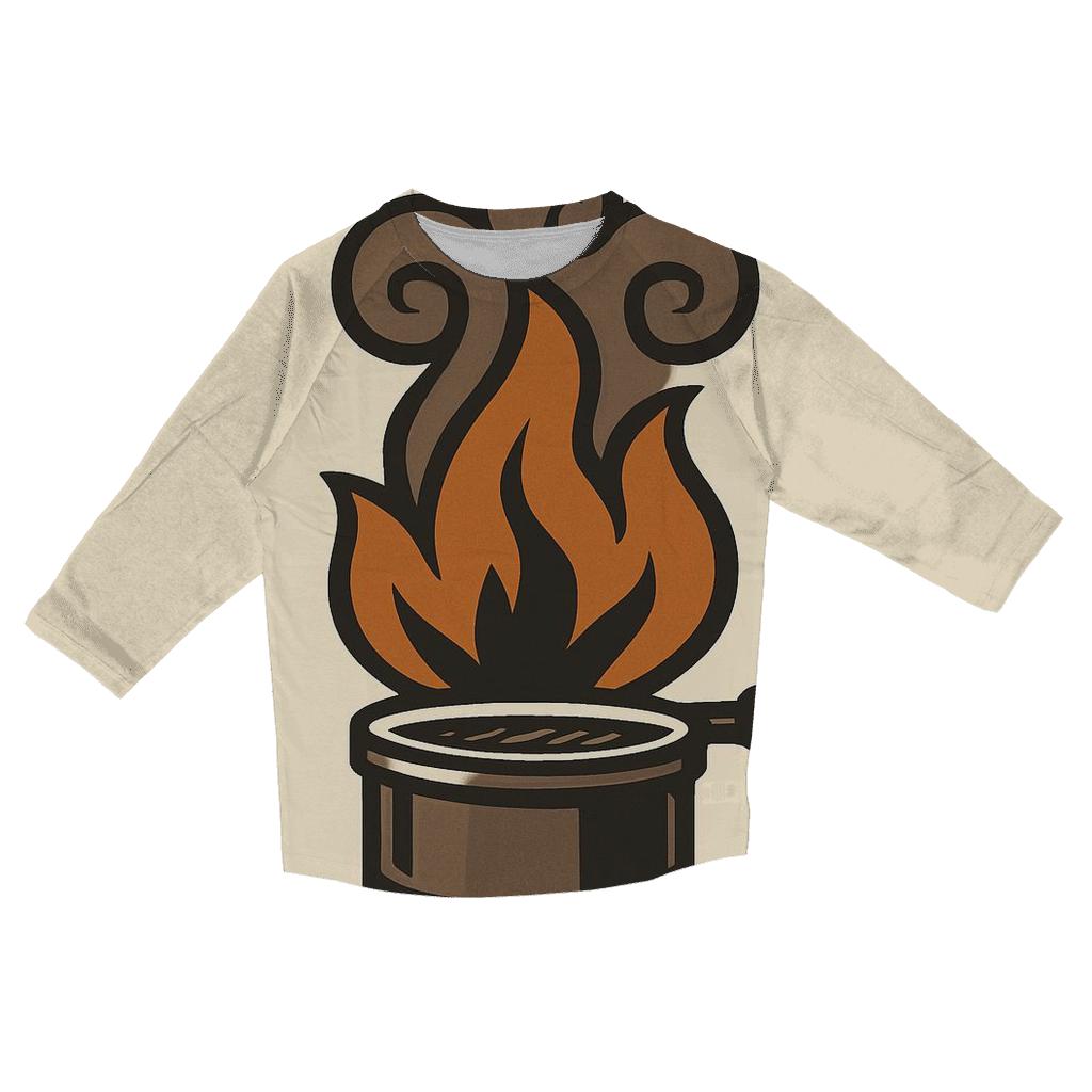 Roaster Flame Crest casual three quarter sleeve shirts