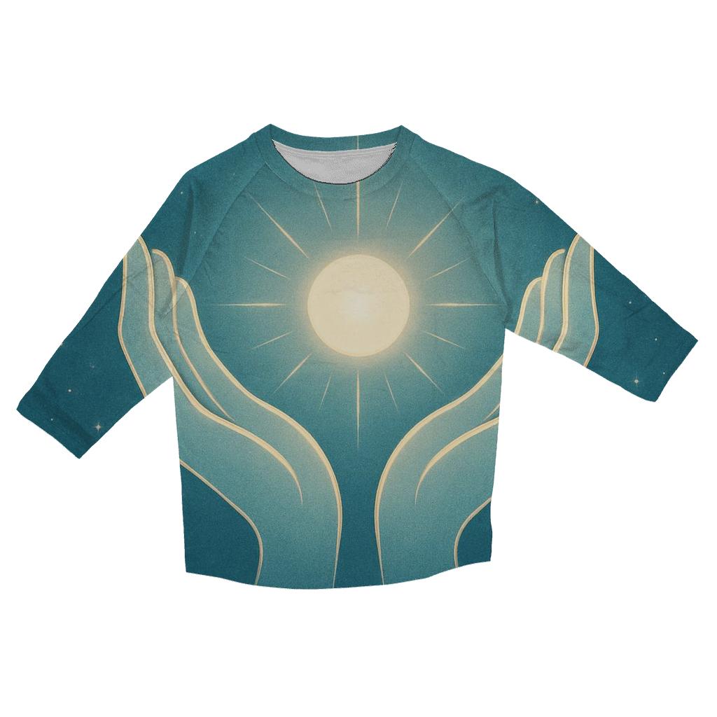 Starlit Open Palms casual three quarter sleeve shirts