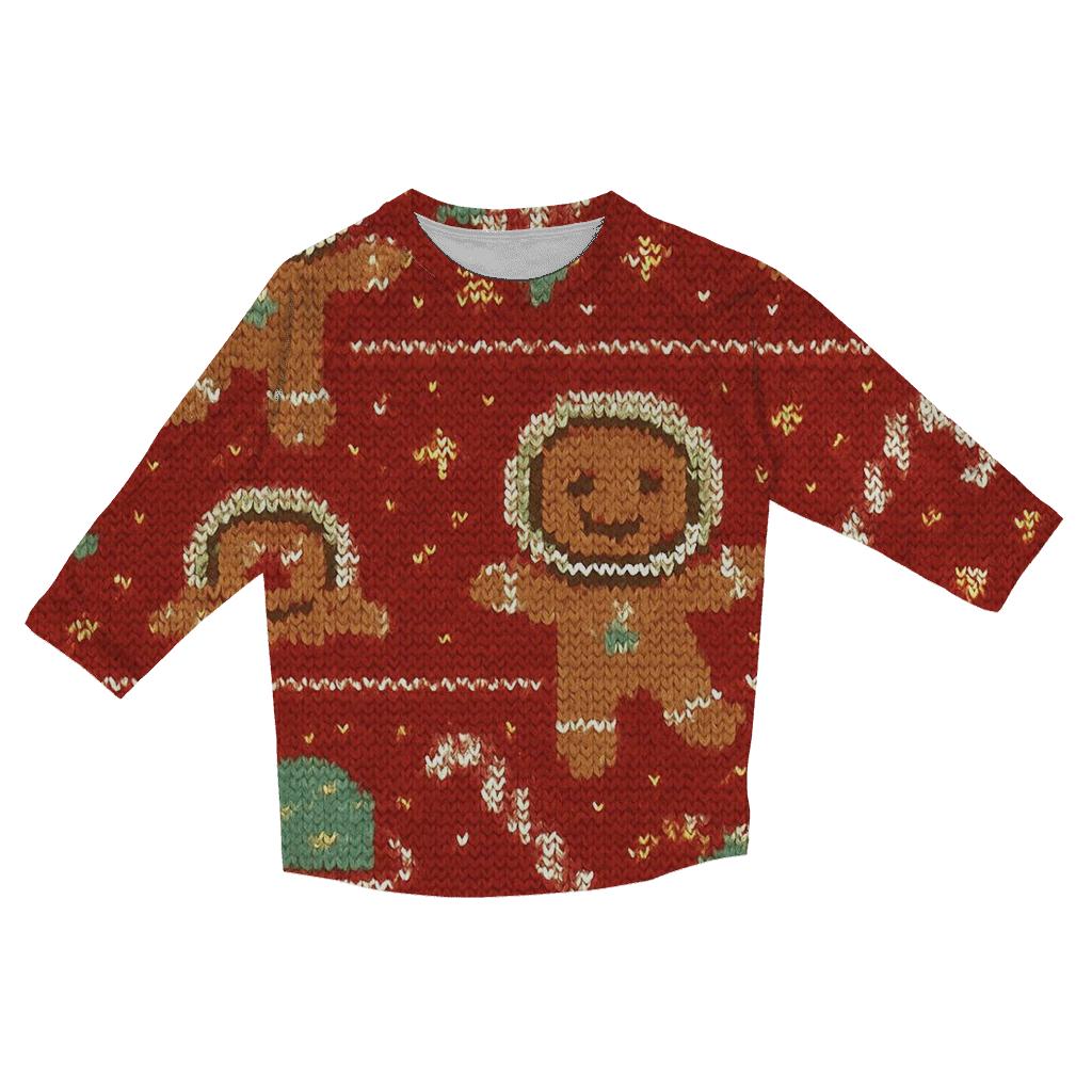 Gingerbread Rocket Row Design stylish quarter sleeve tops