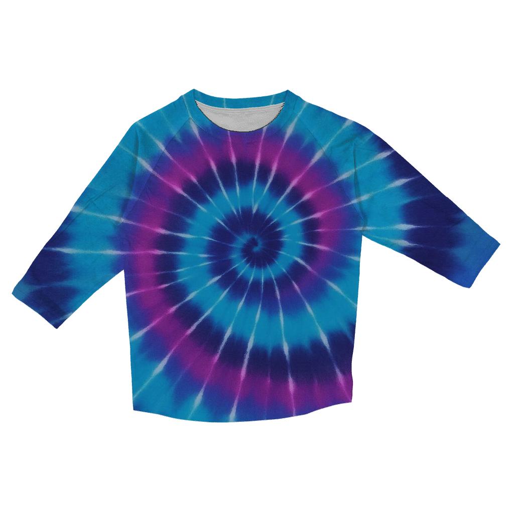 Nebula Spiral Overdye Whirlpool trendy 3/4 sleeve tops