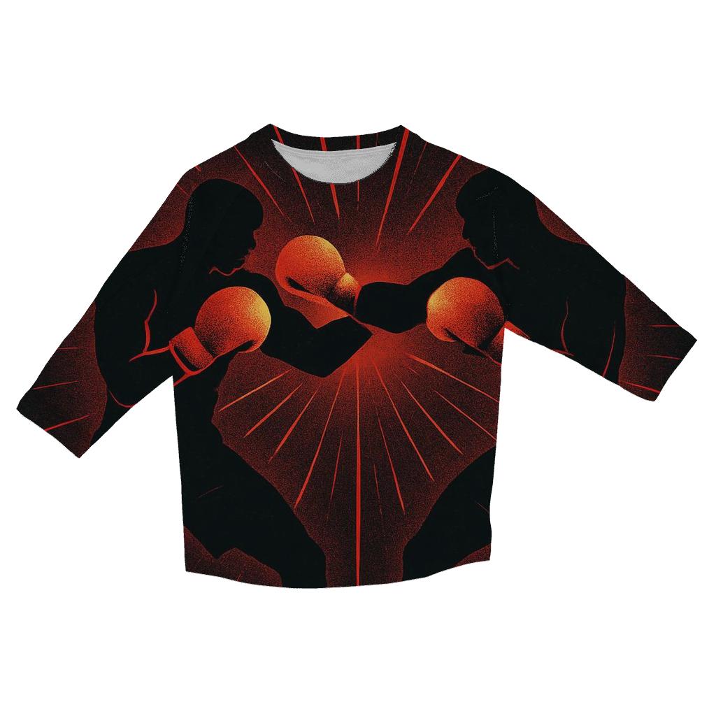 Meteor Trail Boxing Clash stylish quarter sleeve tops