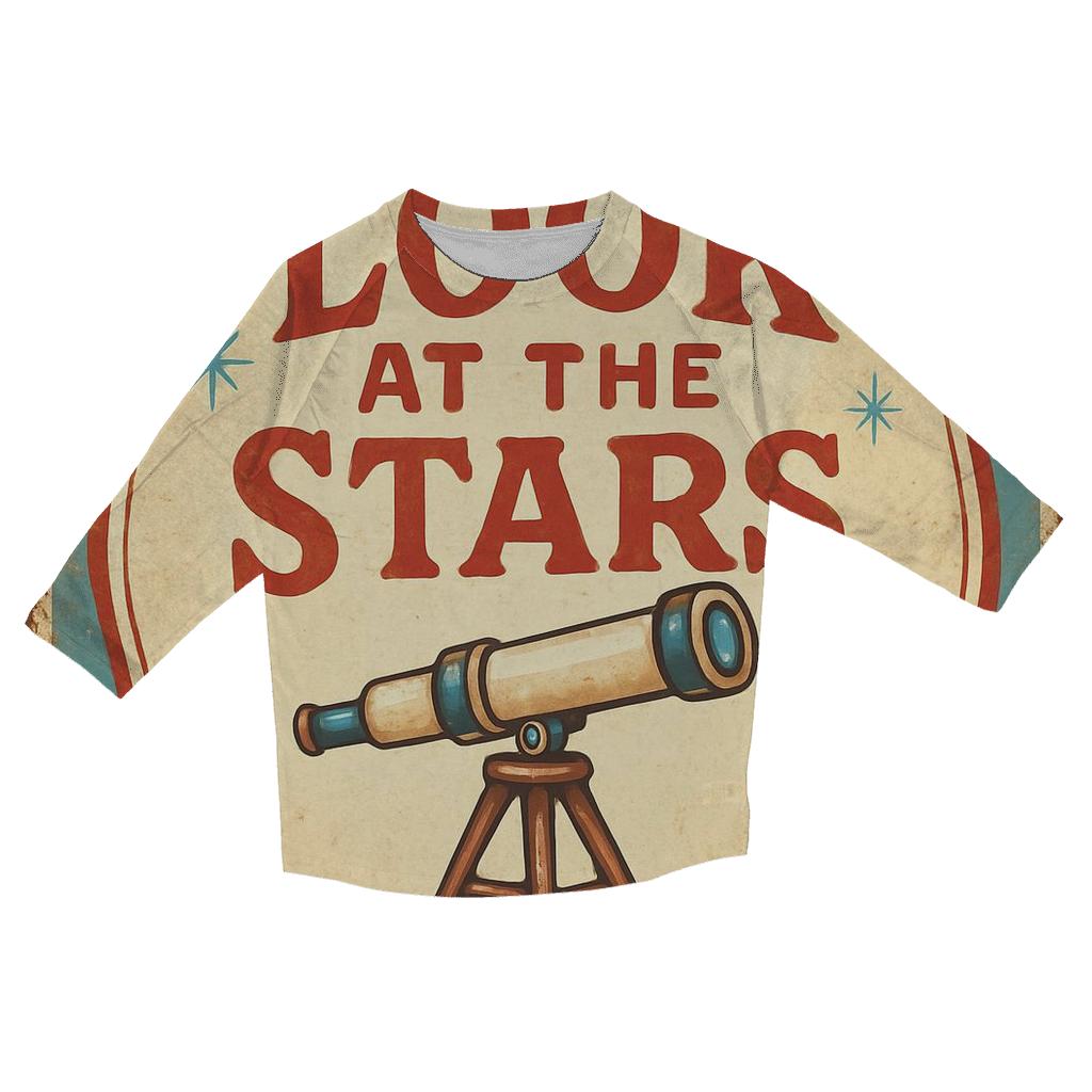 Retro County Fair Astronomy Booth Sign personalized 3/4 sleeve tees