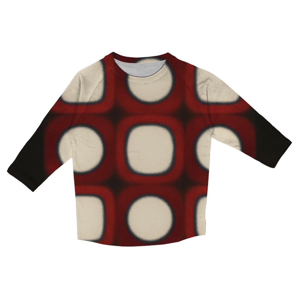 Itajime Eclipse Clamp Grid printed three quarter sleeve shirts